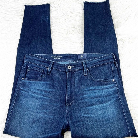 Ag Adriano Goldschmied Denim - AG Adriano Goldschmied Women’s 29 The Farrah Skinny Jeans High Rise Raw Hem